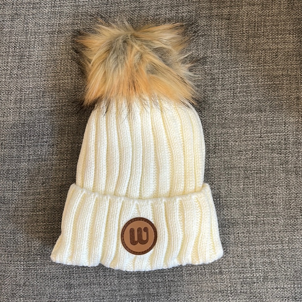 Fur Lined Beanie with Removable Pom